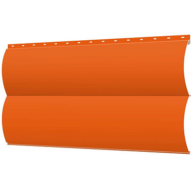 Сайдинг металлический Блок-Хаус под бревно RAL2004 Оранжевый Апельсин фото Центр Металлокровли