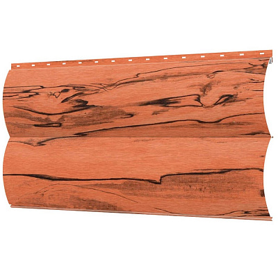 Сайдинг металлический Блок-Хаус под бревно дерево Кипарис Printech Корея фото Центр Металлокровли