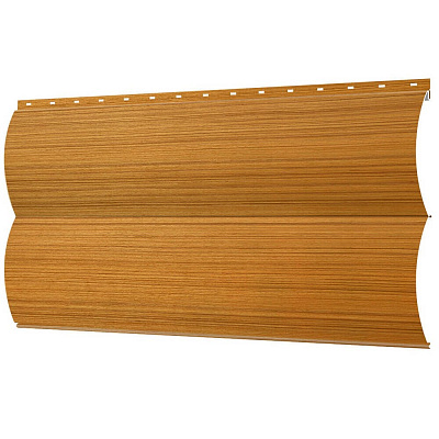 Сайдинг металлический Блок-Хаус под бревно дерево Тик Printech Корея фото Центр Металлокровли