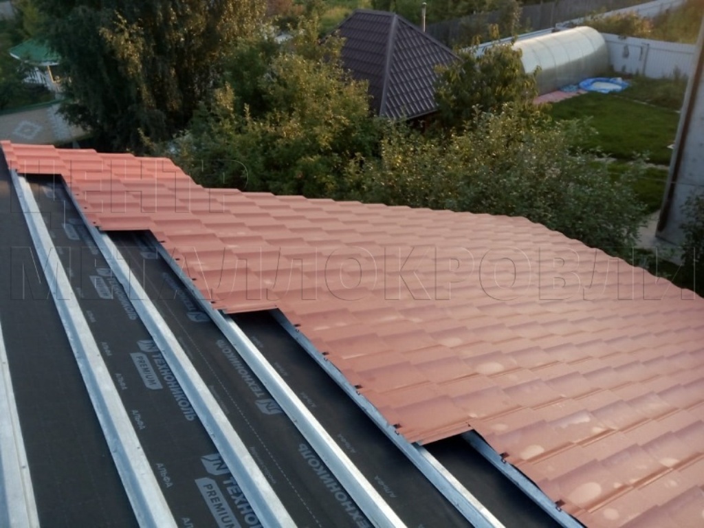 Металлочерепица Геркулес 8004 терракотовый Стальной Бархат от Центра Металлокровли в Набережных Челнах