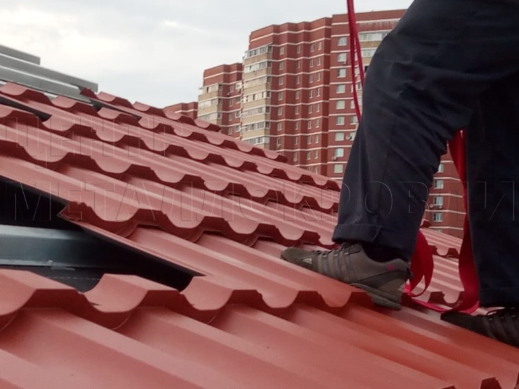 Металлочерепица Геркулес 8004 терракотовый Стальной Бархат от Центра Металлокровли в Набережных Челнах