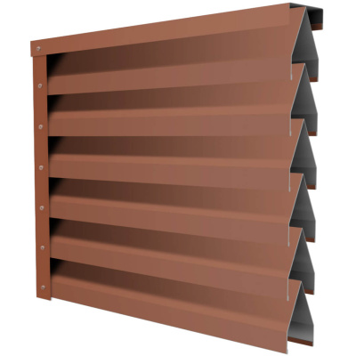 Ламель Реснички RAL8004 Терракотовый двустороннего забора