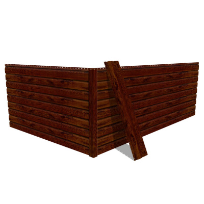 Фото сайдинга металлического (металлосайдинга) Корабельная доска с покрытием Printech (Корея) под дерево Каштан для фасада дома