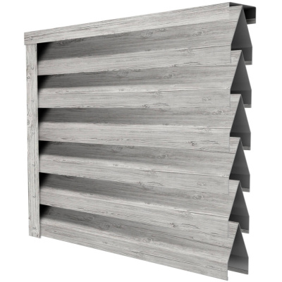 Ламель Реснички под дерево Светлая Береза SteelArt двустороннего забора