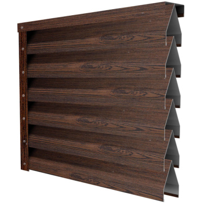 Ламель Реснички под дерево Темный Каштан 3D Принтек двустороннего забора