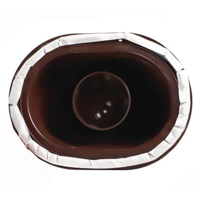 Труба вентиляционная VIOTTO d150мм h650мм для мягкой кровли RAL8017 коричневый шоколад утепленная вид снизу