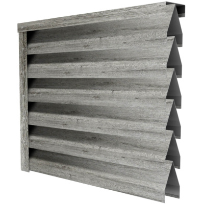 Ламель Реснички под дерево Винтаж SteelArt двустороннего забора