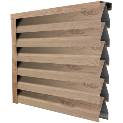 Ламель Реснички под дерево Светлый Дуб 3D Принтек двустороннего забора