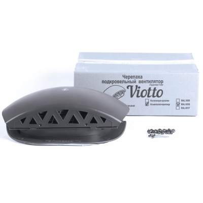 Вентилятор подкровельного пространства Viotto RAL 7024 Серый Графит для кровли из металлочерепицы фото упаковки