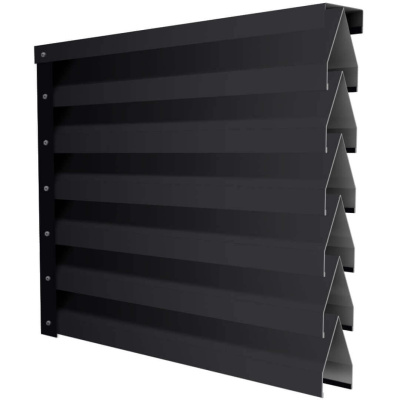 Ламель Реснички RAL9005 Черный двустороннего забора