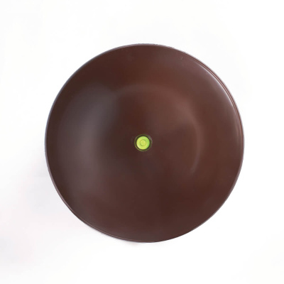 Труба вентиляционная VIOTTO d150мм h650мм для мягкой кровли RAL8017 коричневый шоколад утепленная вид сверху