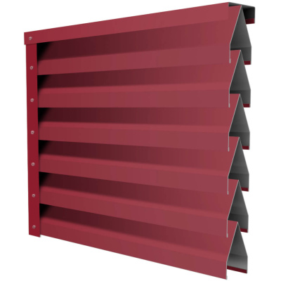 Ламель Реснички RAL3003 Рубин двустороннего забора