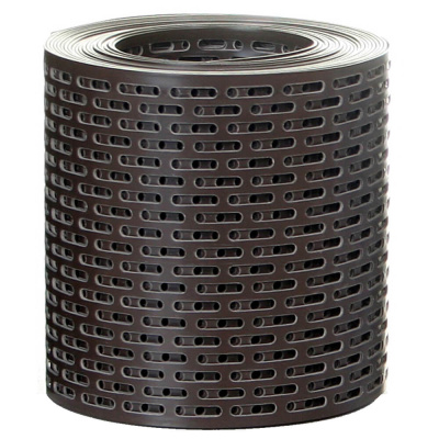 Вентиляционная ПВХ лента карниза КОРИЧНЕВАЯ фото 1