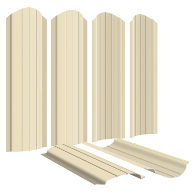 Штакетник Полукруглый RAL 1015-1015 Слоновая Кость двусторонний для забора