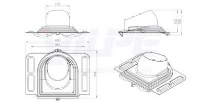 73554 Проходной элемент PELTI (коричневый) чертеж