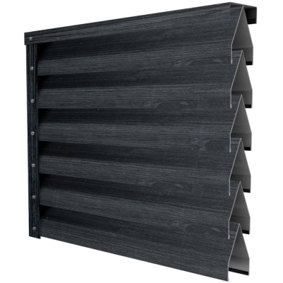 Ламель Реснички Черное Дерево 3D Принтек двустороннего забора