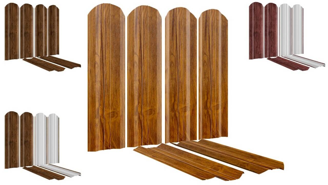 Варианты покрытий М-образного штакетника